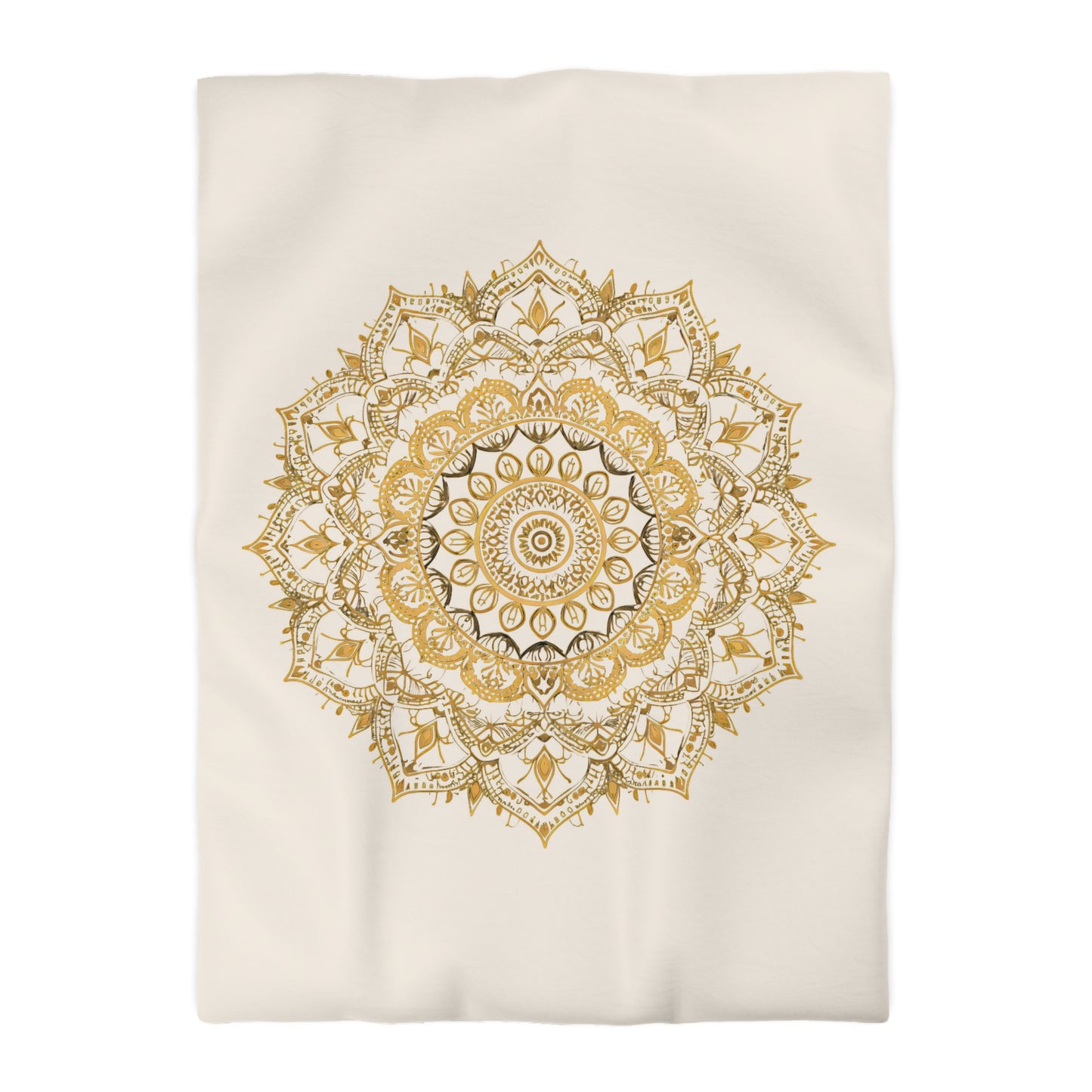 Golden Mandala Microfiber Duvet Cover