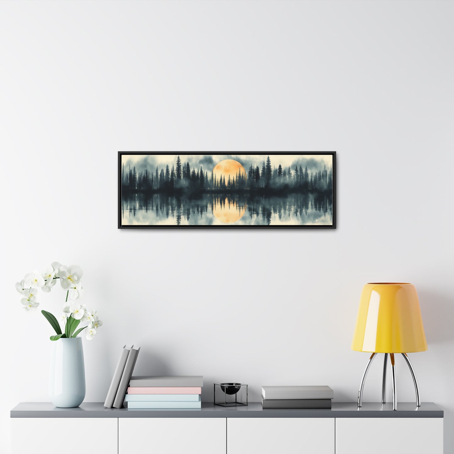 Greyscale Forest - Framed Gallery Canvas Wrap - Erdau Designs