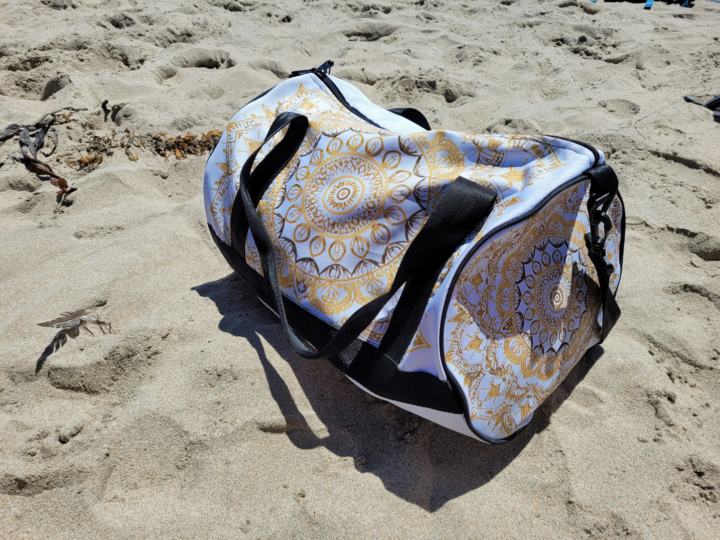 White and Gold Mandala - Gym Bag