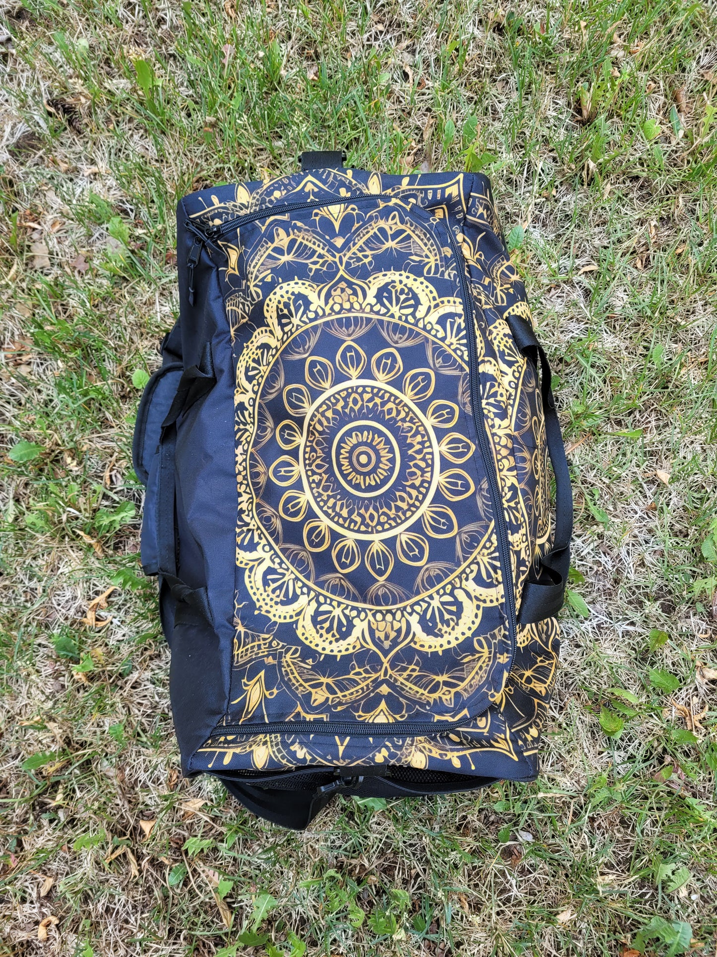 Black and Gold Mandala - Duffel Bag