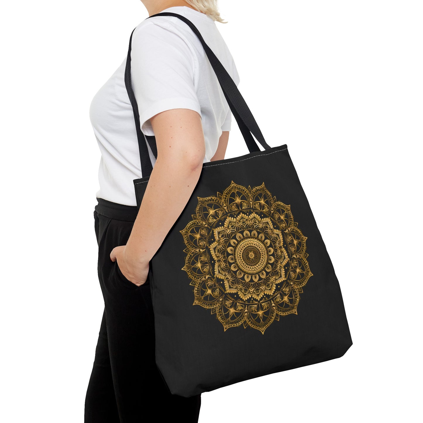 Black and Gold Mandala 2 Tote Bag