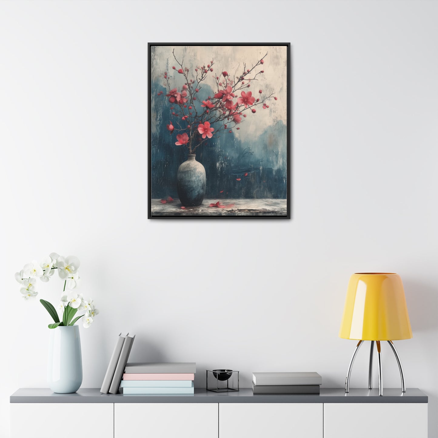 Cherry Grunge - Framed Gallery Canvas Wrap
