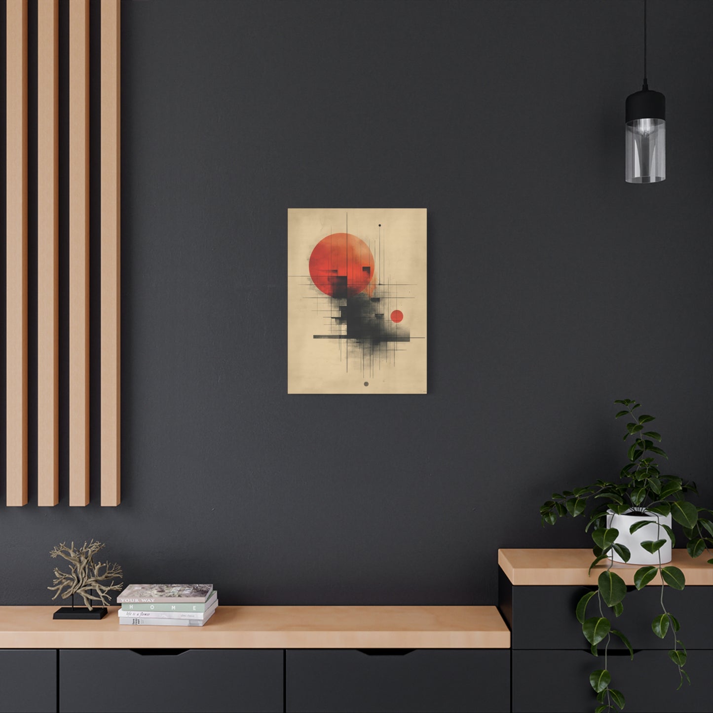 Scarlet Dusk - Stretched Matte Canvas - Erdau Designs