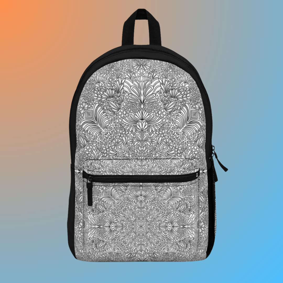 Black and White Doodle Backpack