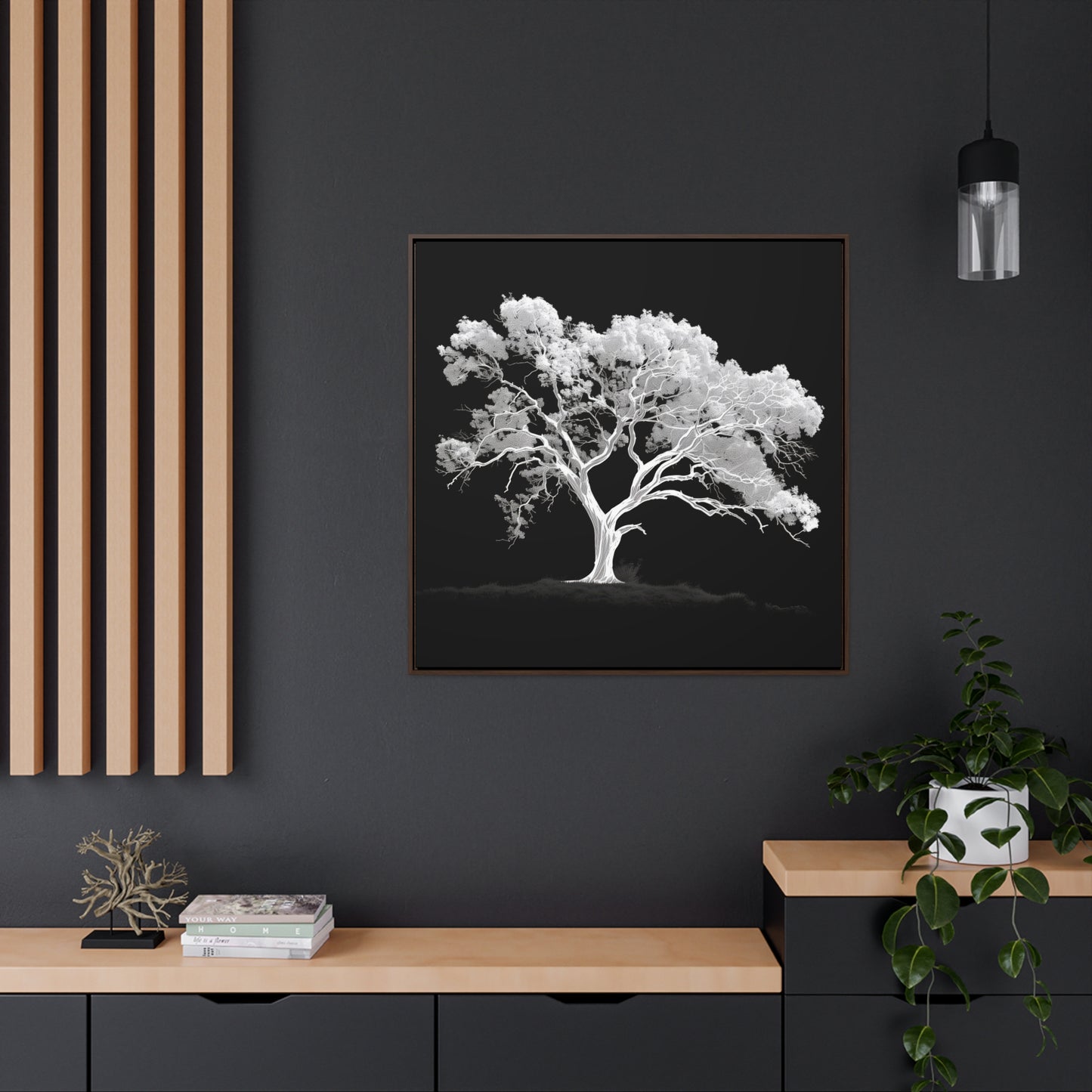 White Oak Tree Framed Gallery Canvas Wrap