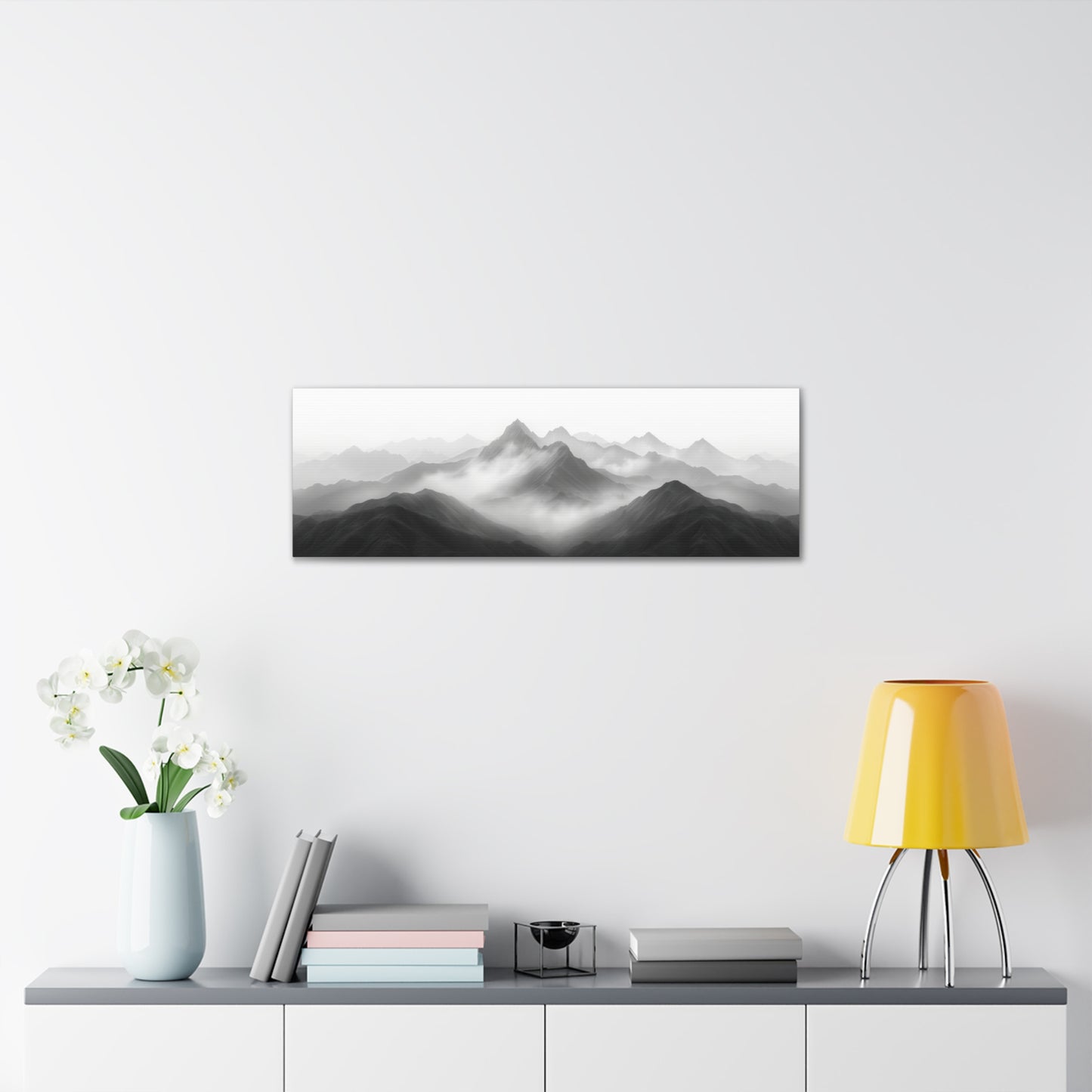 Greyscale Mystical Silhouette - Gallery Canvas Wrap