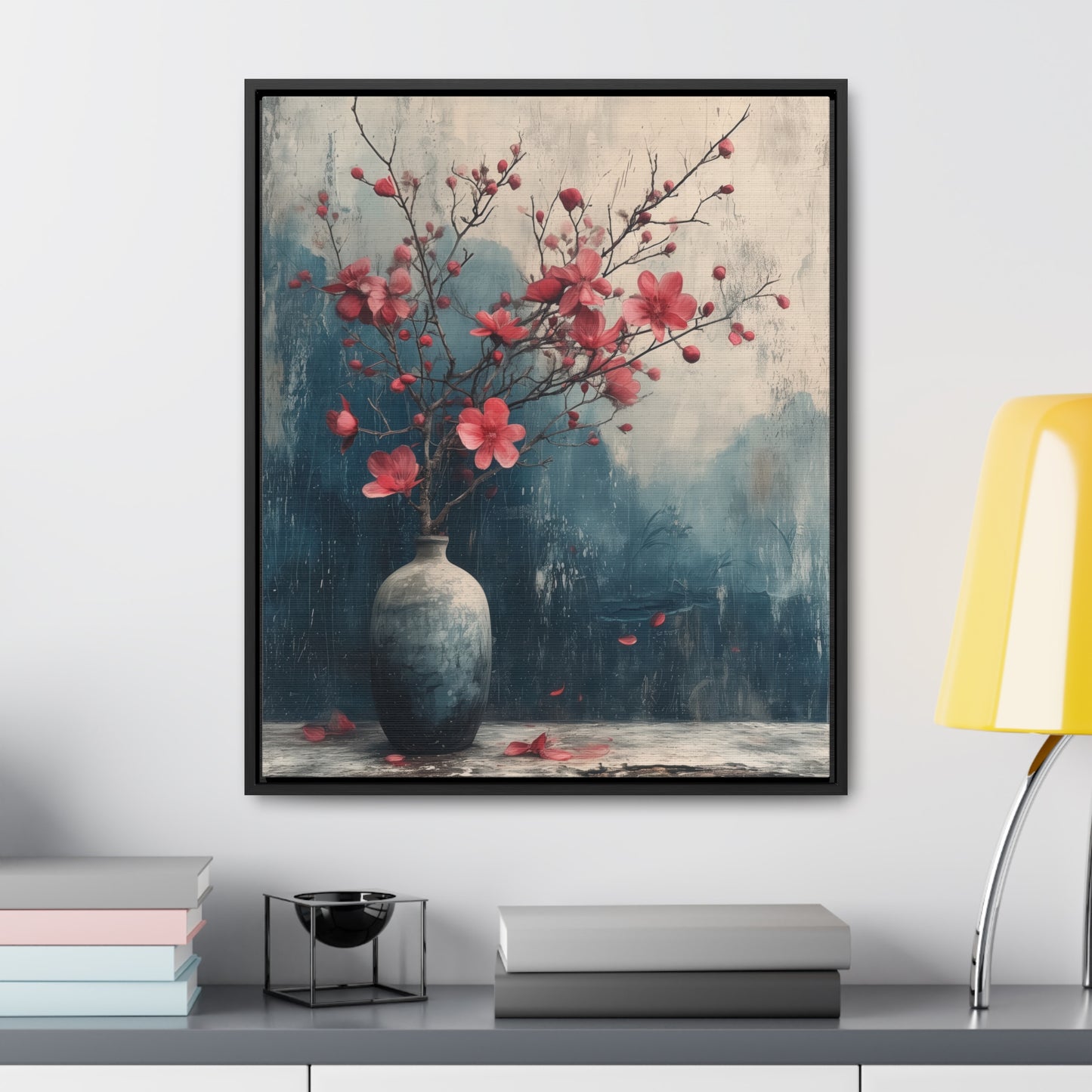Cherry Grunge - Framed Gallery Canvas Wrap