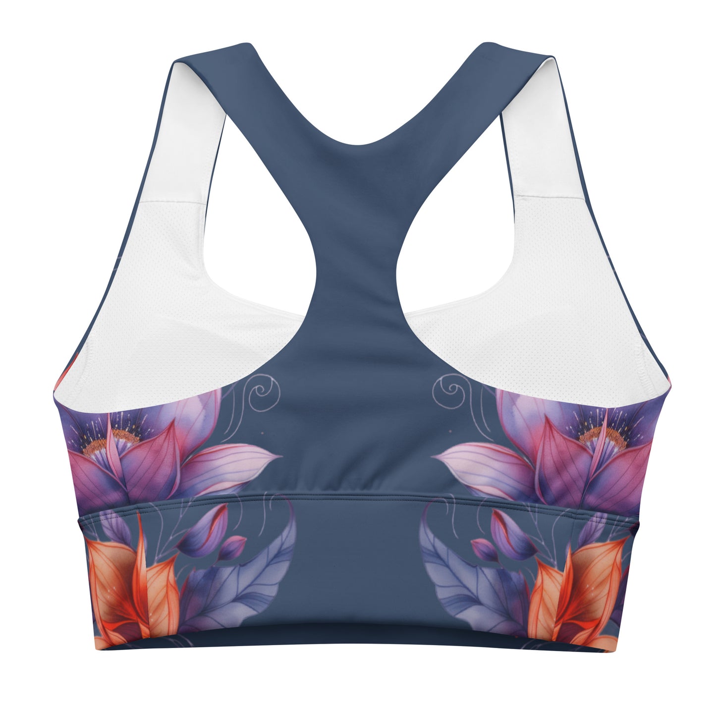 Floral Blue Sports Bra