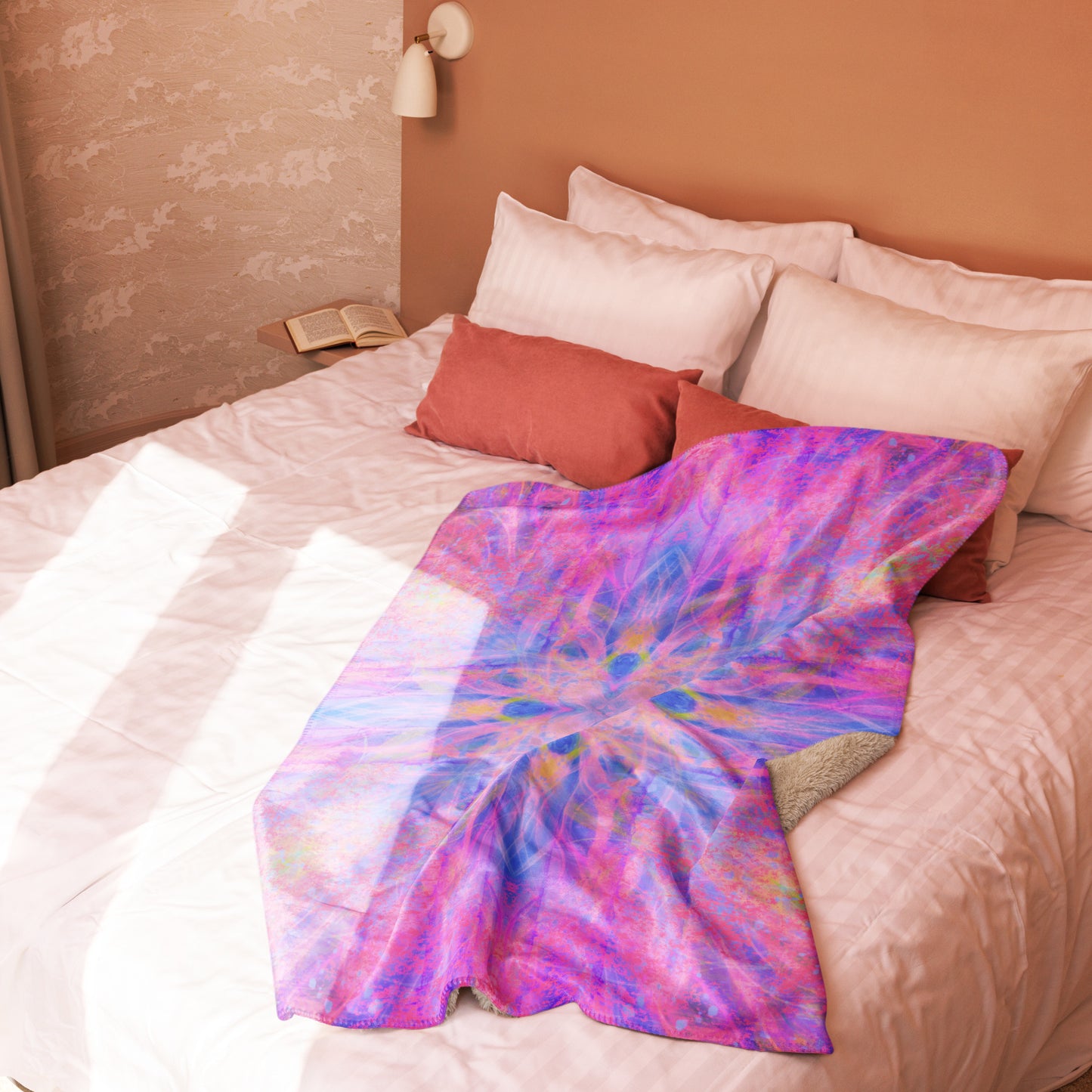 Lavender Portal Plush Sherpa blanket