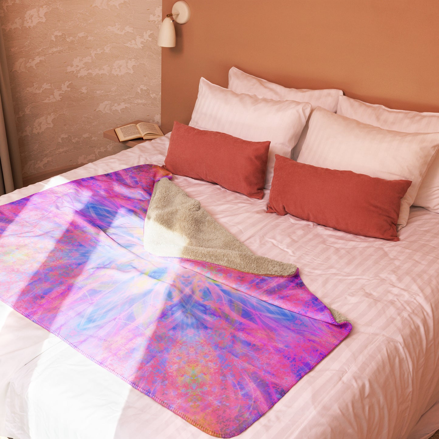Lavender Portal Plush Sherpa blanket