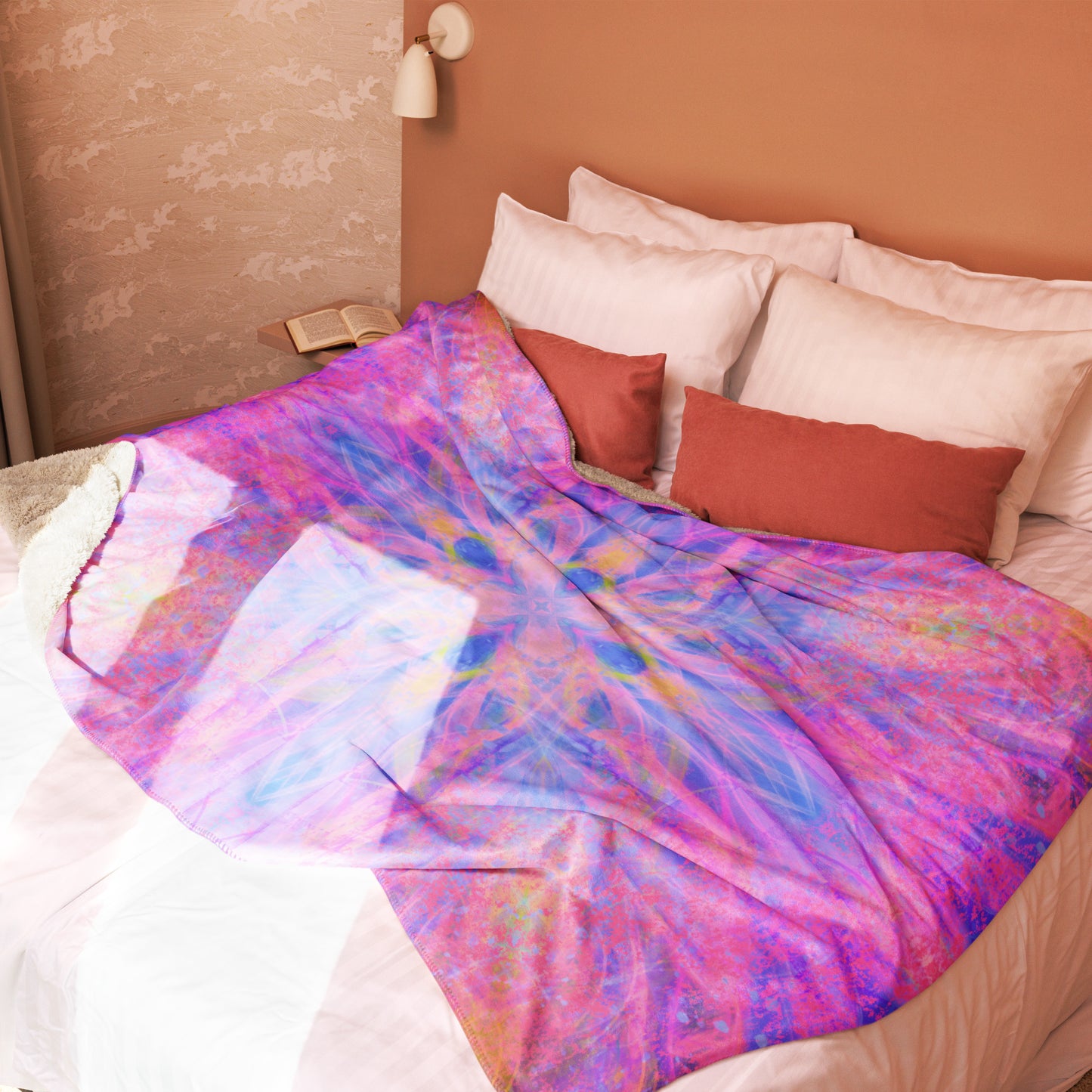 Lavender Portal Plush Sherpa blanket