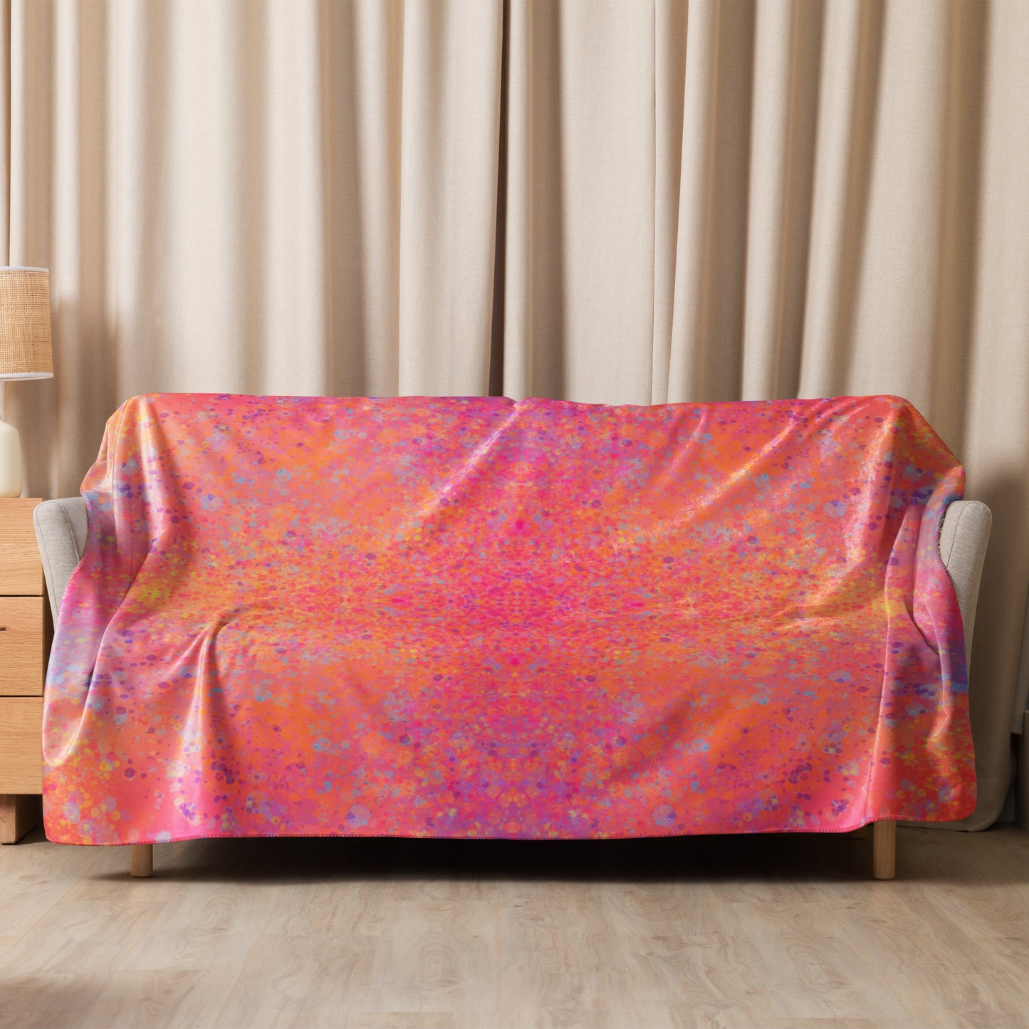 Heartburst Plush Sherpa blanket