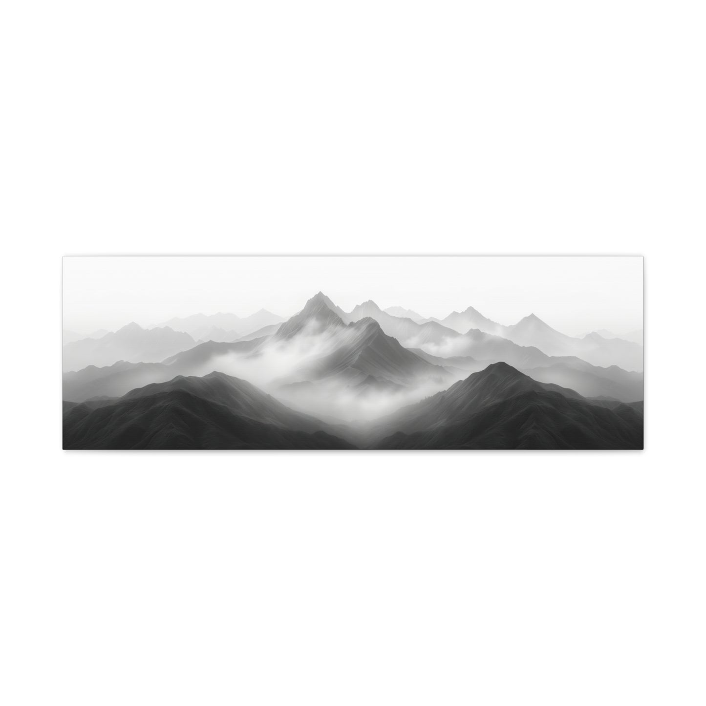 Greyscale Mystical Silhouette - Gallery Canvas Wrap