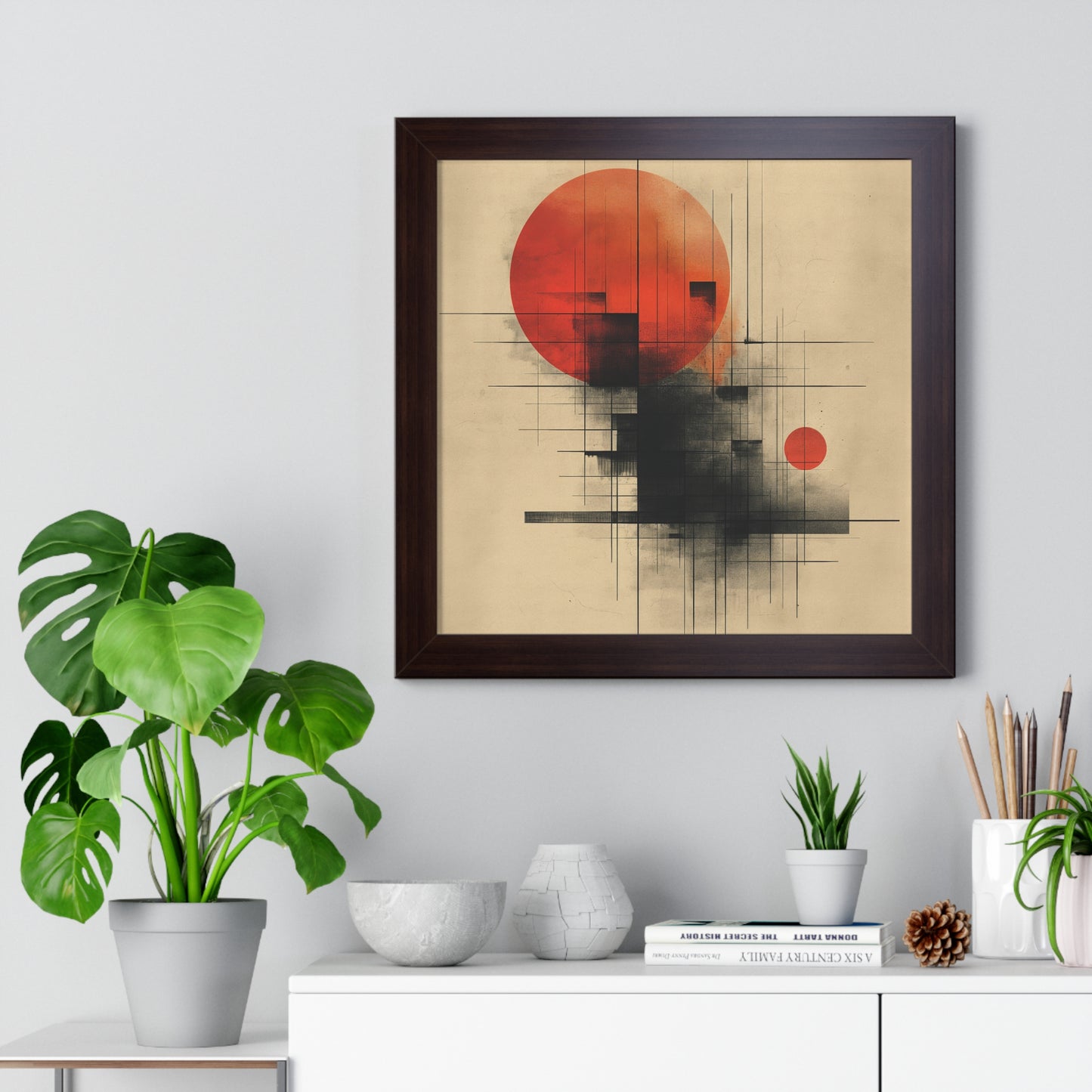 Scarlet Dusk - Framed Poster