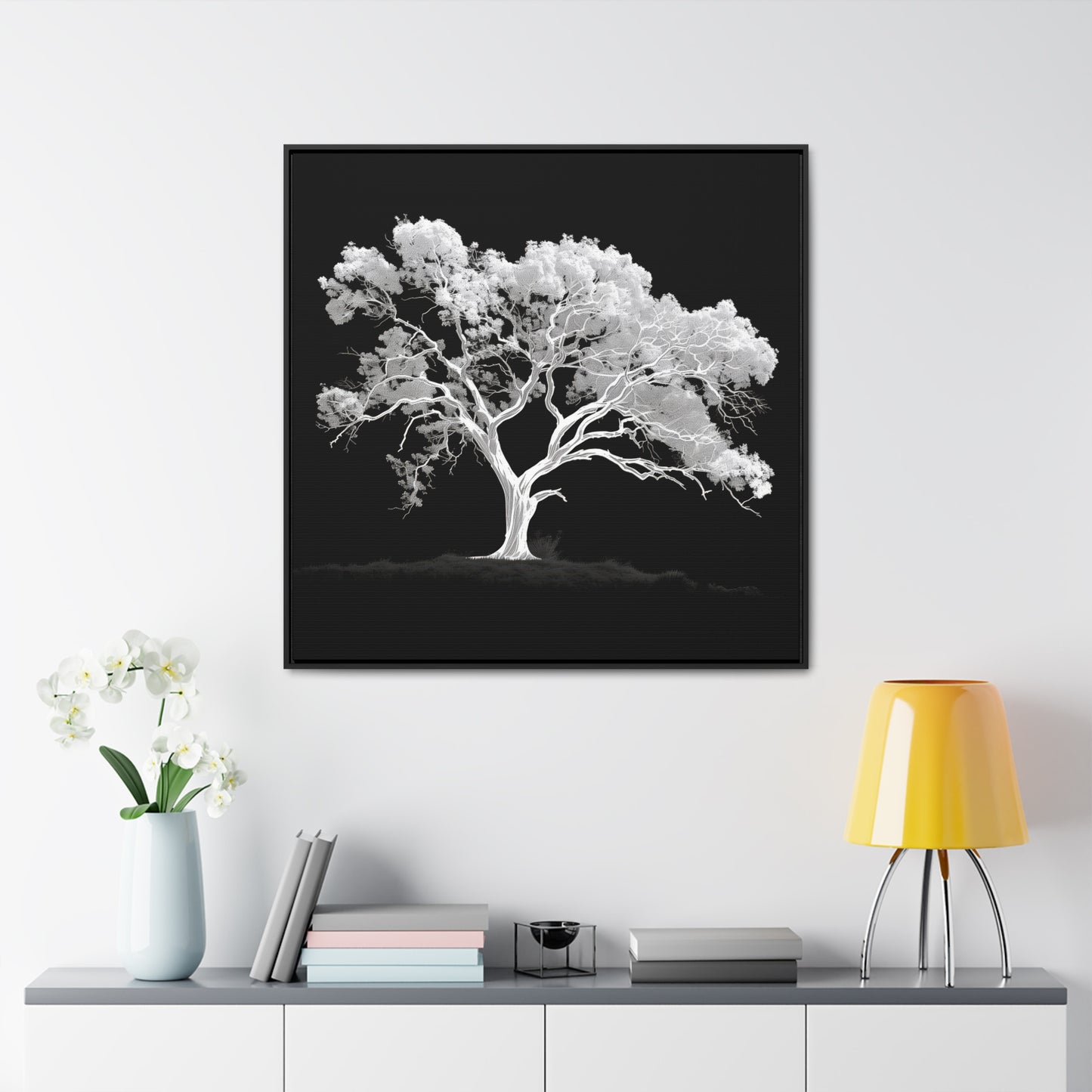 White Oak Tree Framed Gallery Canvas Wrap