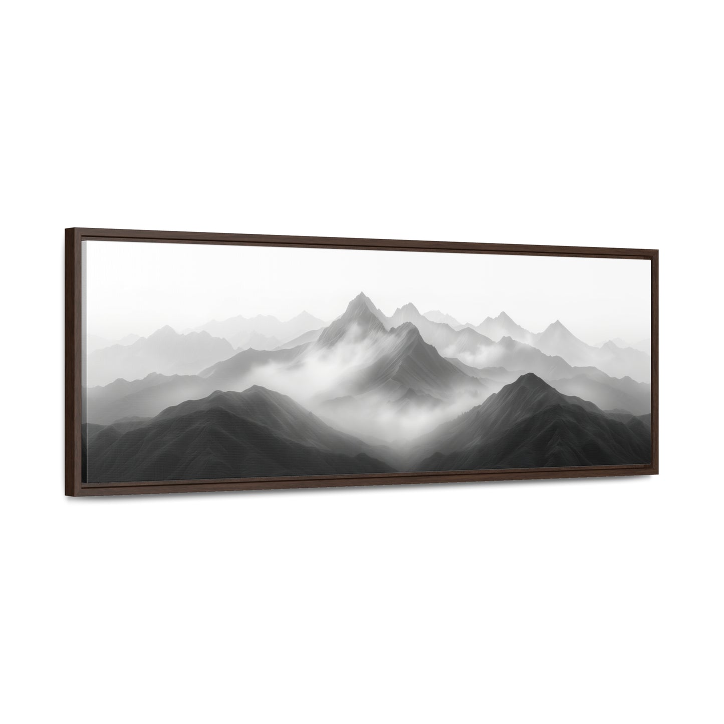 Greyscale Mystical Silhouette - Framed Gallery Canvas Wrap