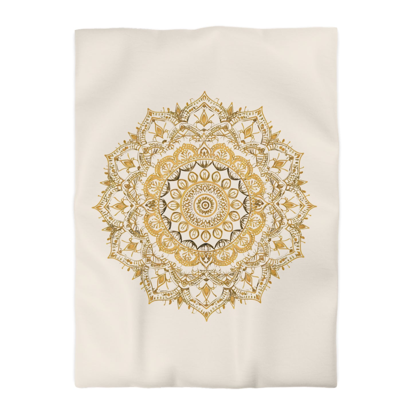 Golden Mandala Microfiber Duvet Cover