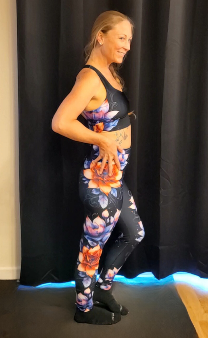 Floral Black High Rise Yoga Leggings