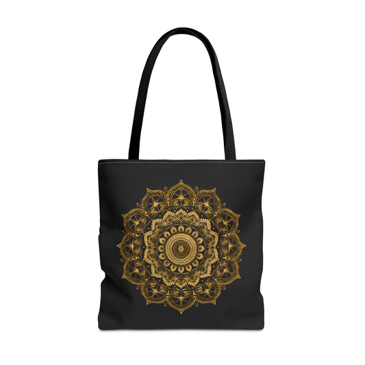 Black and Gold Mandala 2 Tote Bag