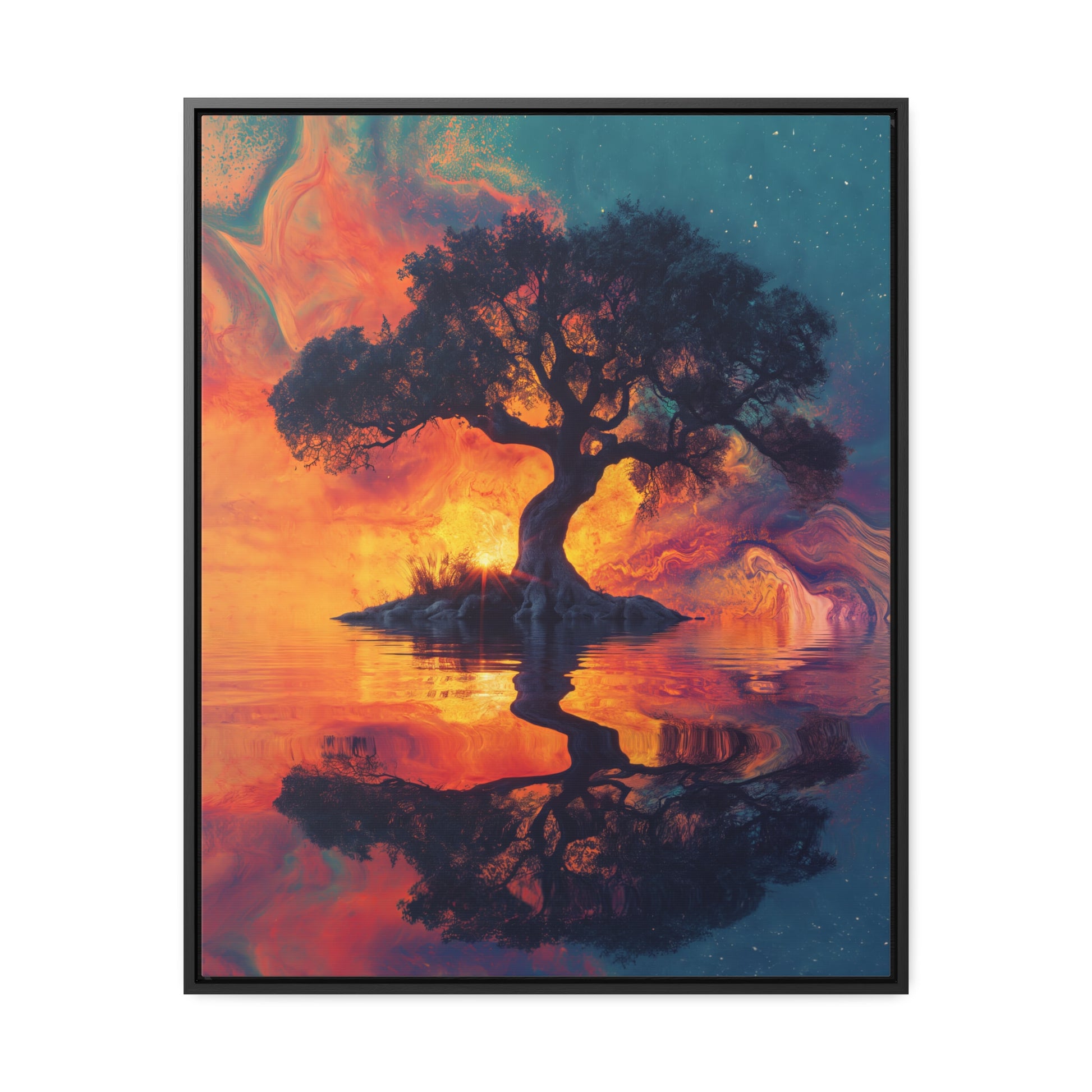 Tree of Dreams - Framed Gallery Canvas Wrap - Erdau Designs