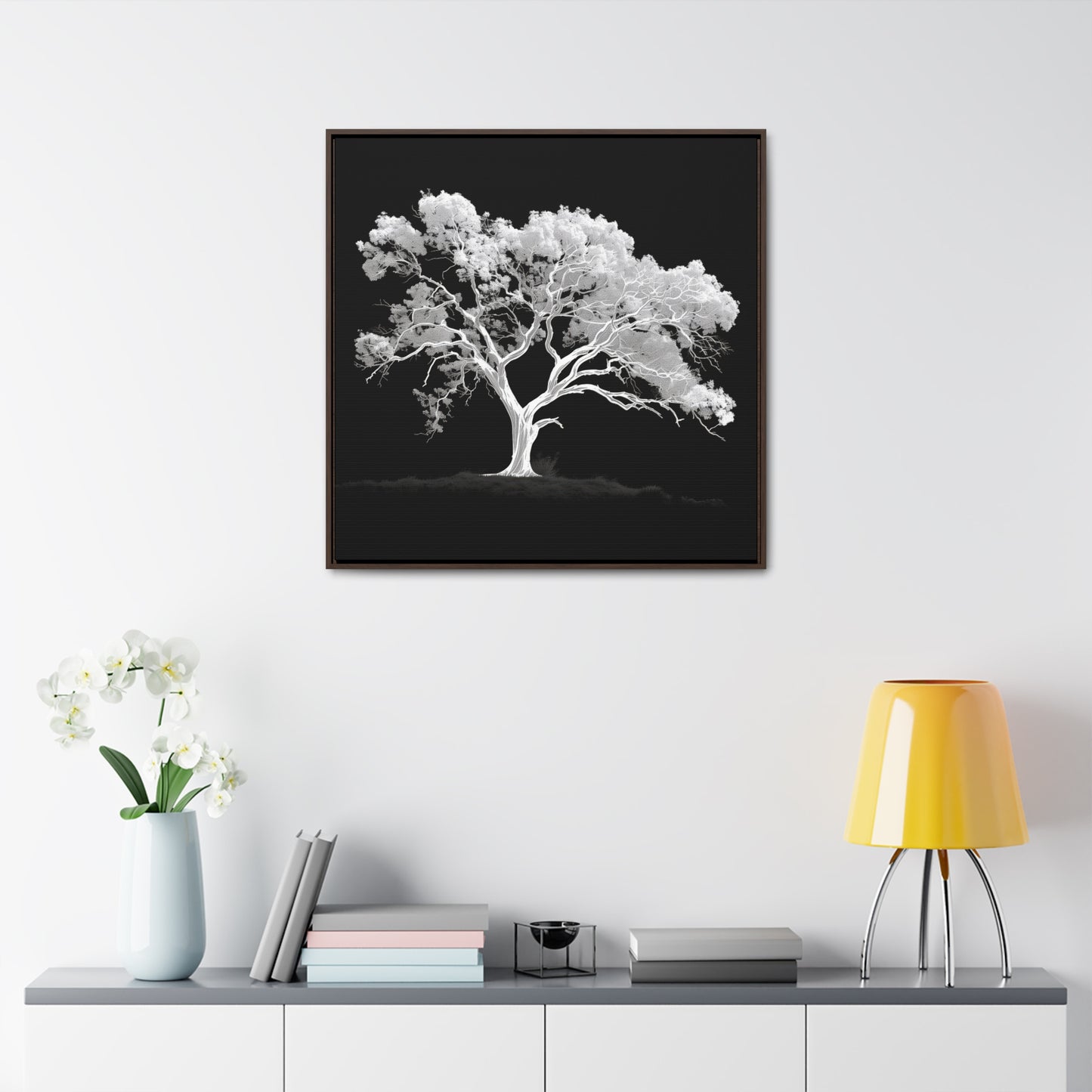 White Oak Tree Framed Gallery Canvas Wrap