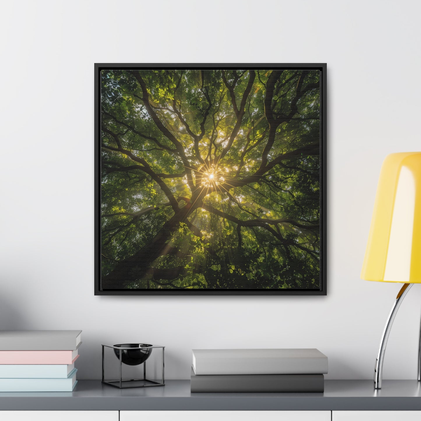 Sunlit Canopy - Framed Gallery Canvas Wrap