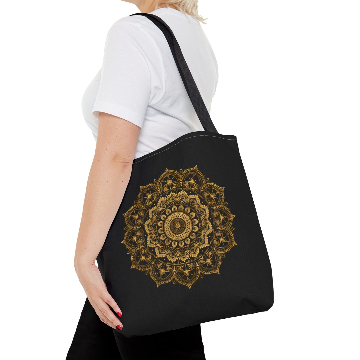 Black and Gold Mandala 2 Tote Bag