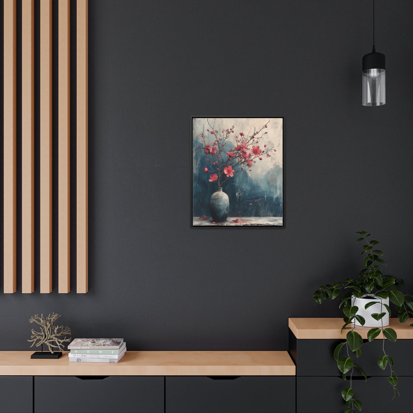 Cherry Grunge - Framed Gallery Canvas Wrap