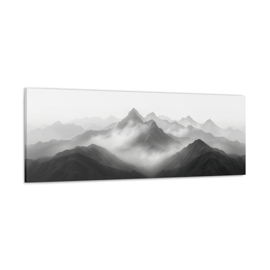 Greyscale Mystical Silhouette - Gallery Canvas Wrap