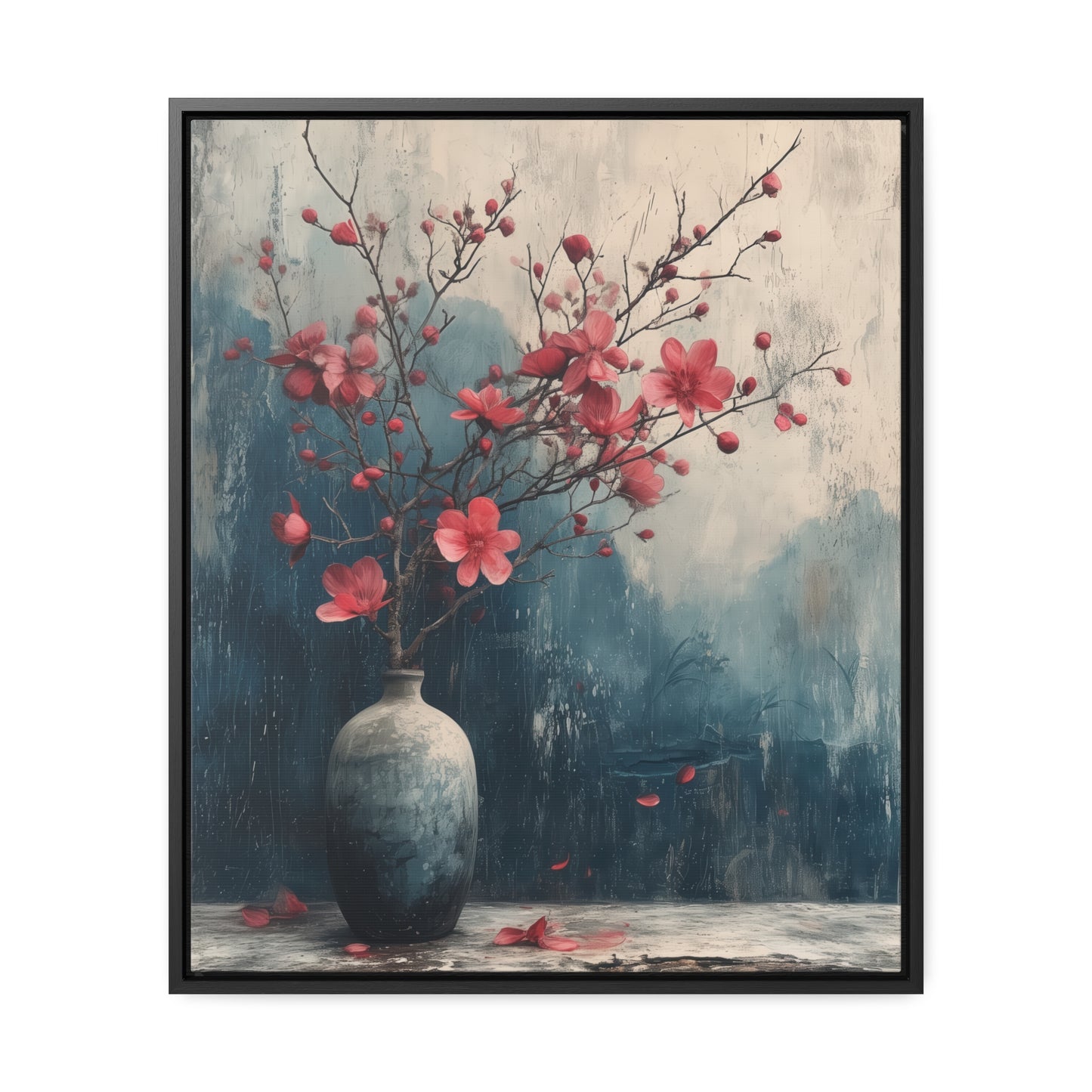 Cherry Grunge - Framed Gallery Canvas Wrap