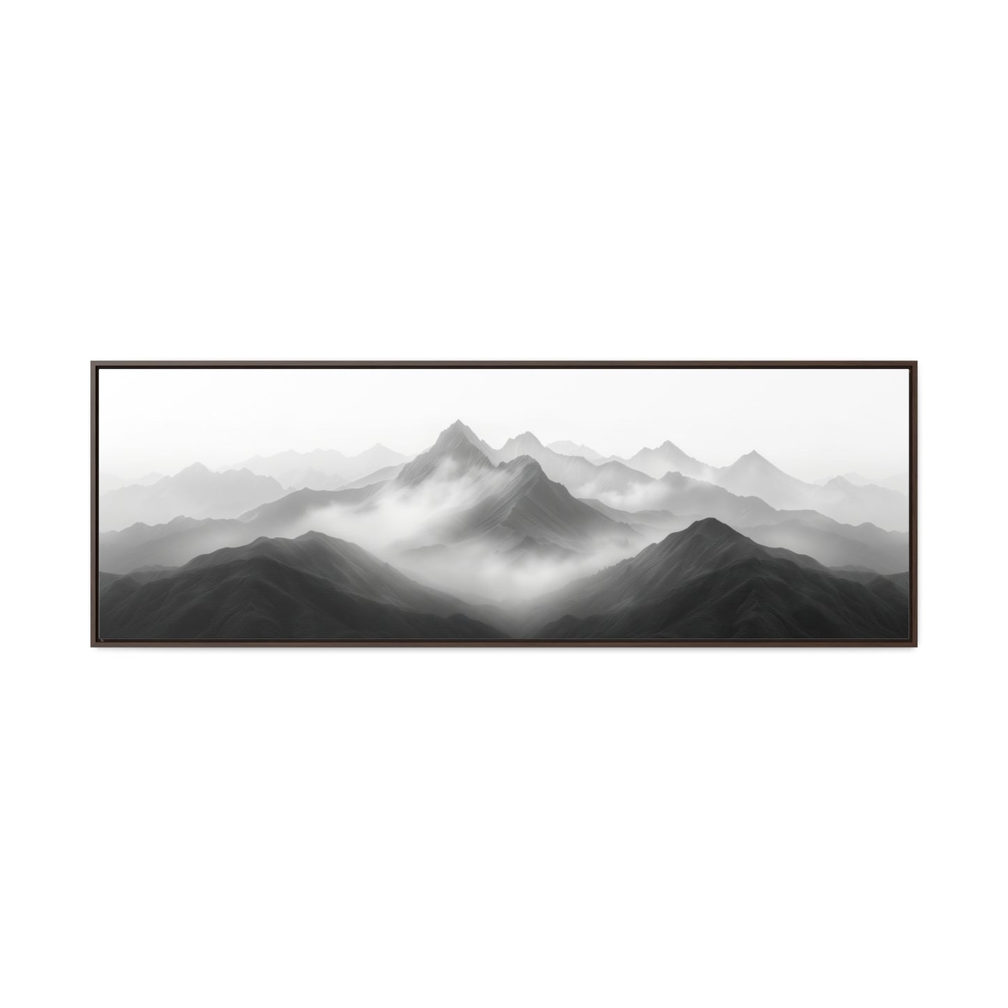 Greyscale Mystical Silhouette - Framed Gallery Canvas Wrap