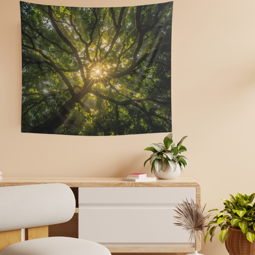 Sunlit Canopy Tapestry