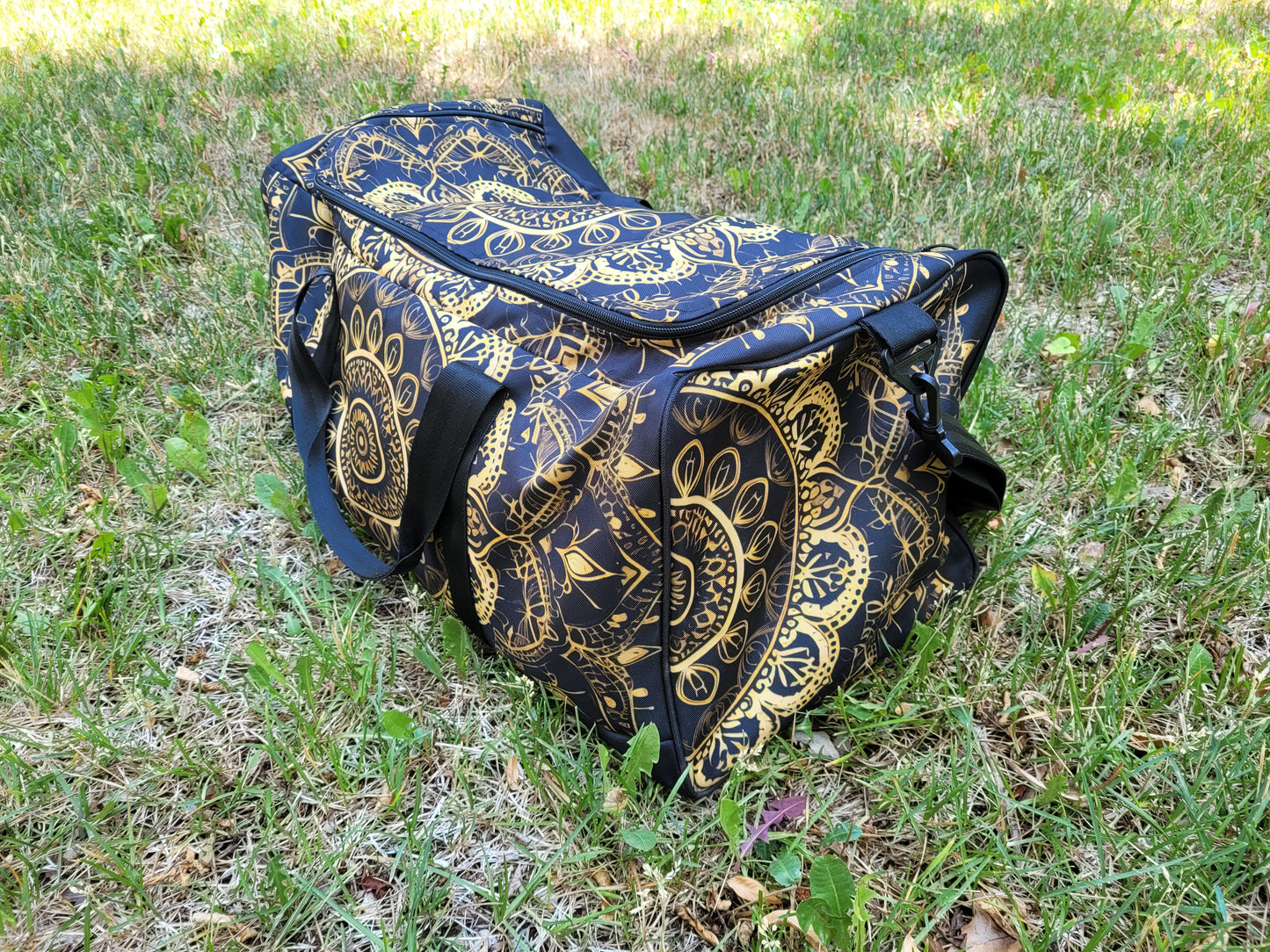 Black and Gold Mandala - Duffel Bag