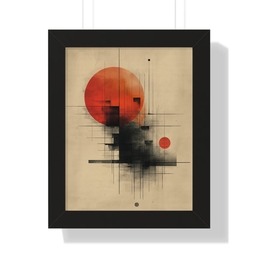 Scarlet Dusk - Framed Poster