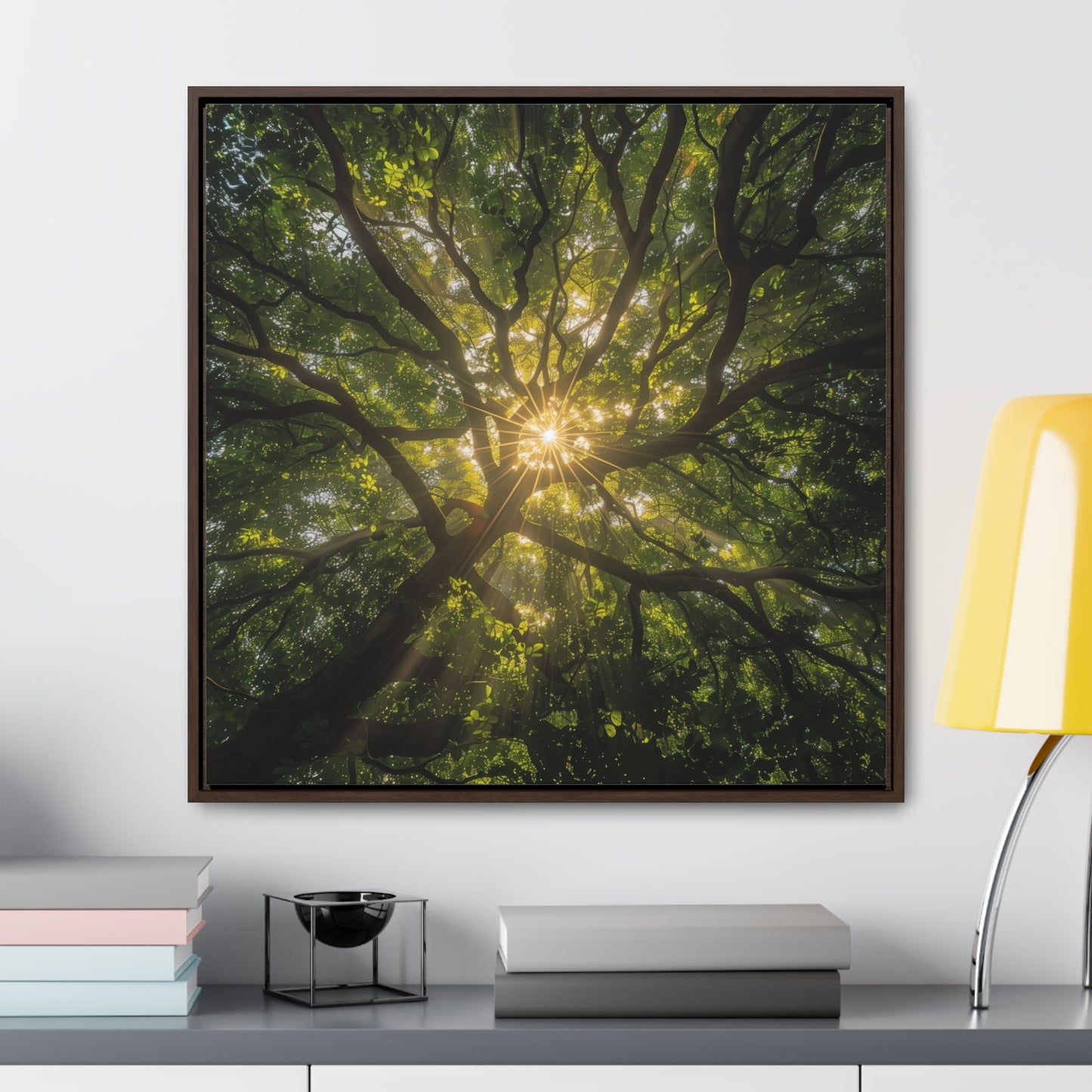 Sunlit Canopy - Framed Gallery Canvas Wrap