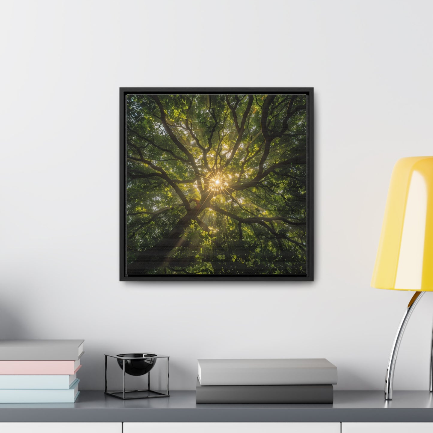 Sunlit Canopy - Framed Gallery Canvas Wrap