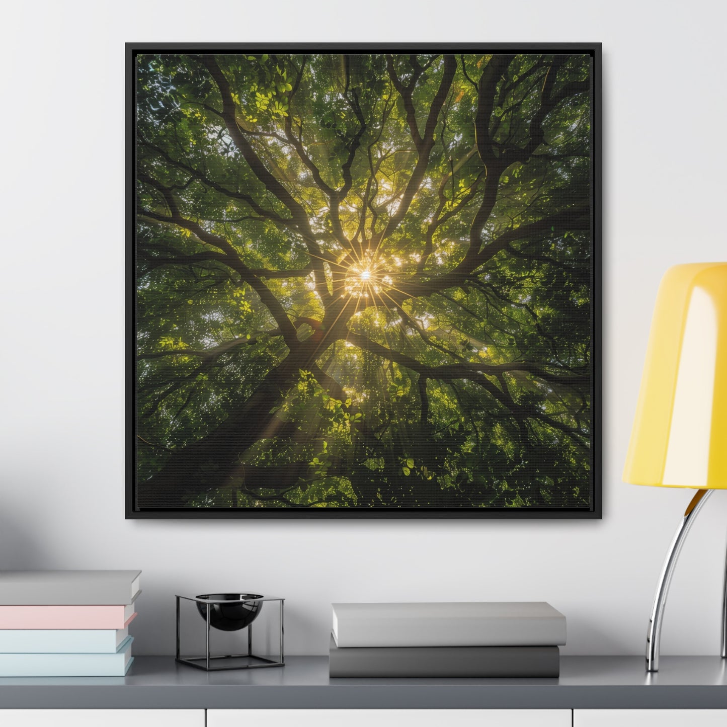 Sunlit Canopy - Framed Gallery Canvas Wrap