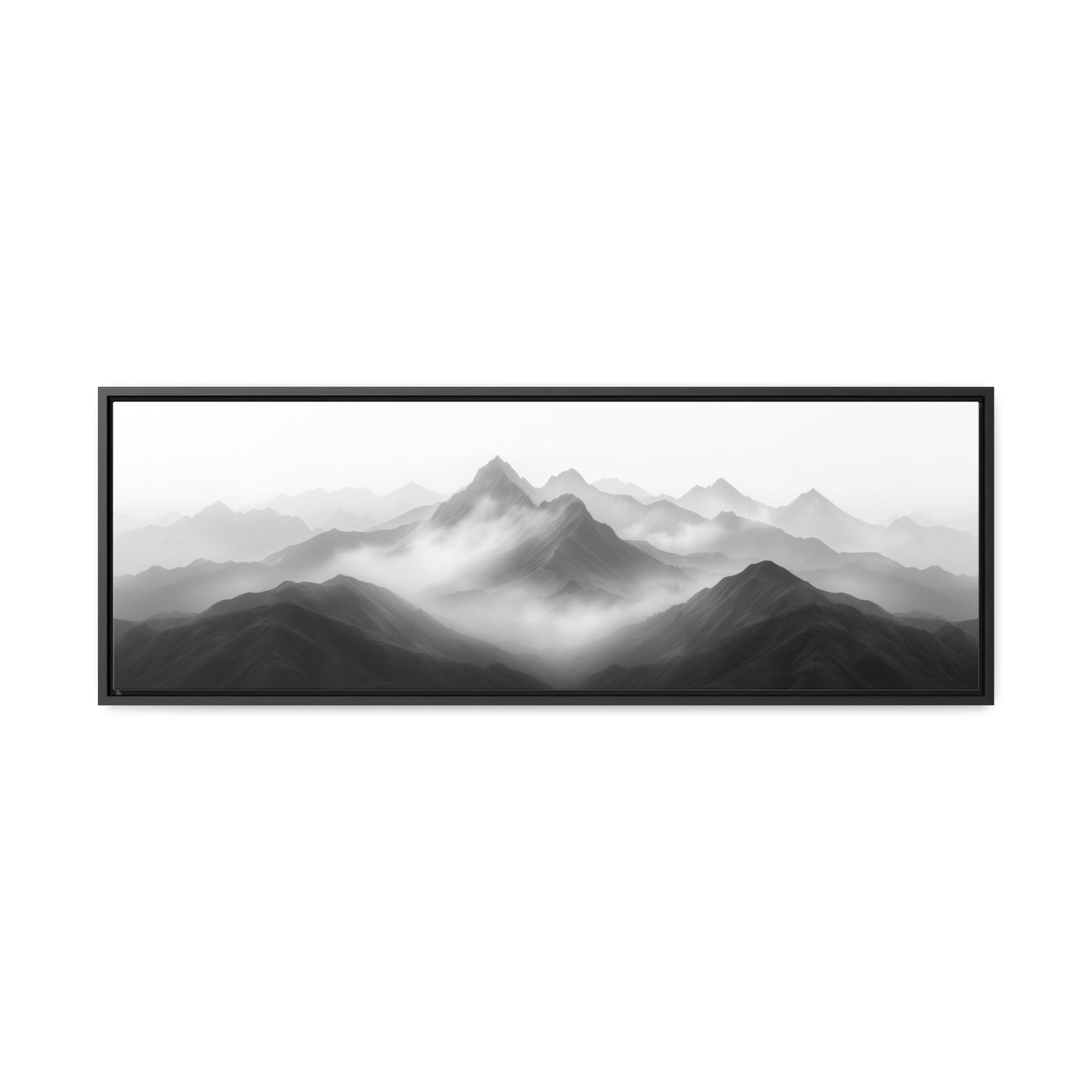 Greyscale Mystical Silhouette - Framed Gallery Canvas Wrap