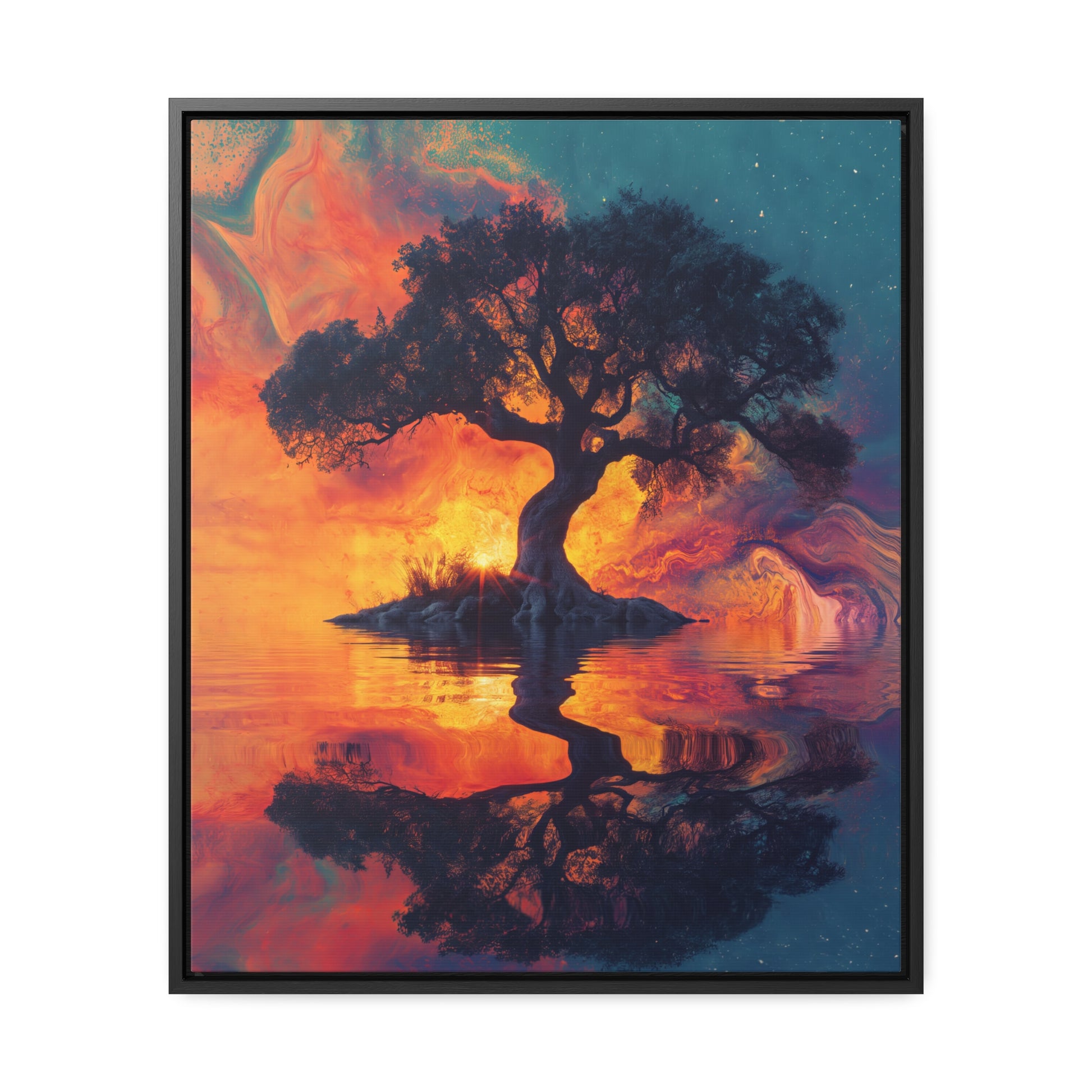 Tree of Dreams - Framed Gallery Canvas Wrap - Erdau Designs