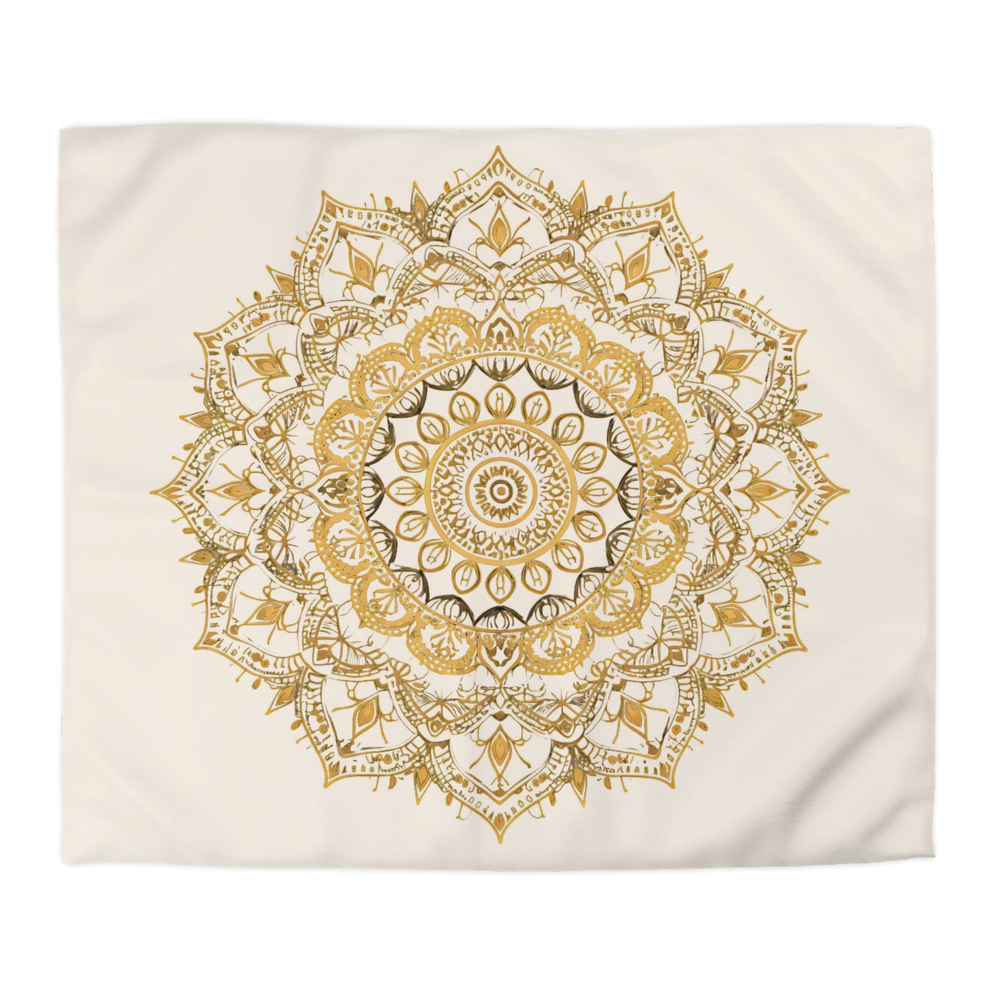 Golden Mandala Microfiber Duvet Cover