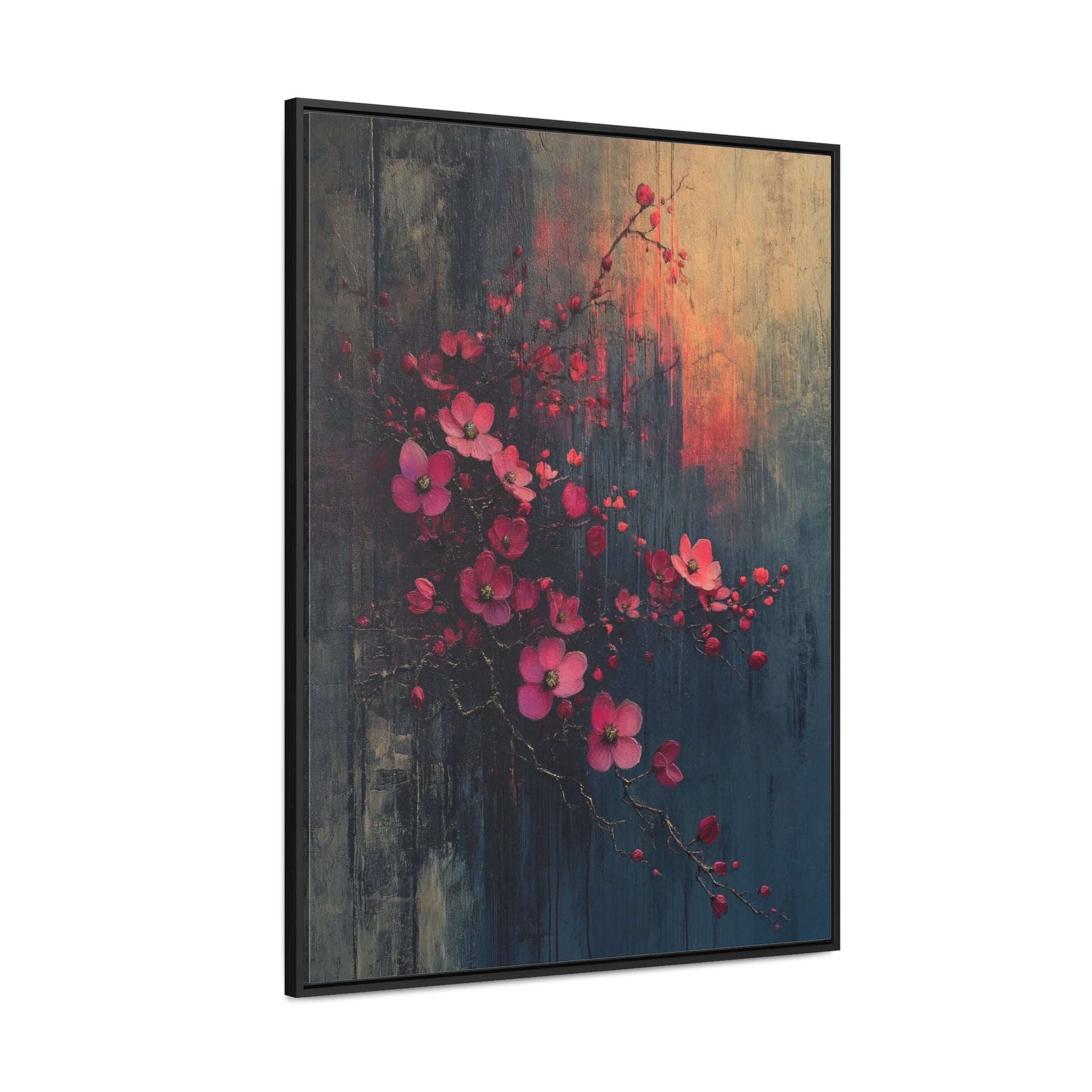 Twilight Bloom Resilience - Framed Gallery Canvas - Erdau Designs