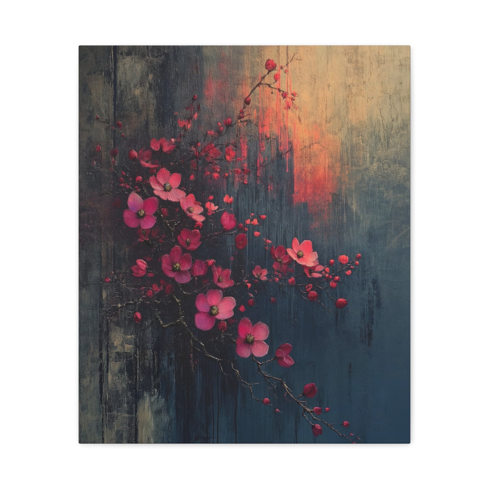 Twilight Bloom Resilience - Stretched Matte Canvas - Erdau Designs