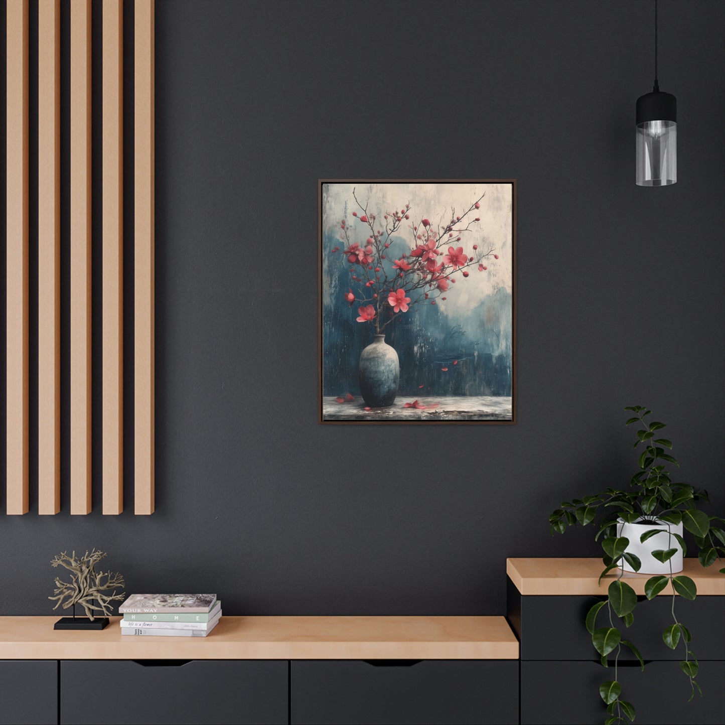 Cherry Grunge - Framed Gallery Canvas Wrap