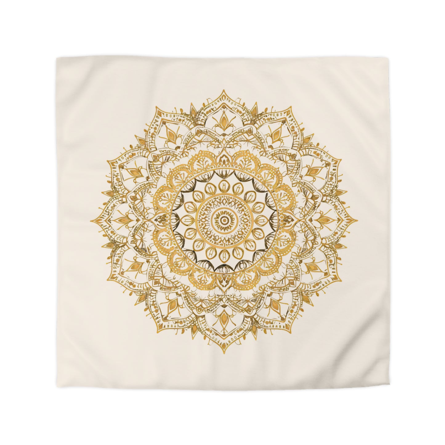 Golden Mandala Microfiber Duvet Cover