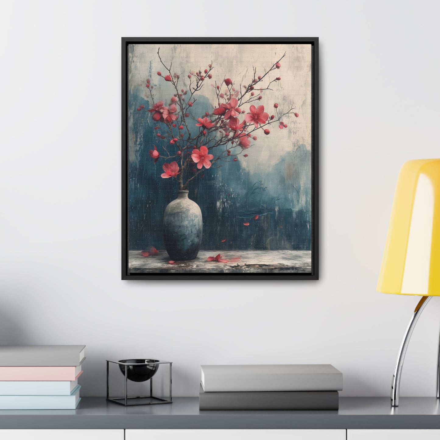 Cherry Grunge - Framed Gallery Canvas Wrap