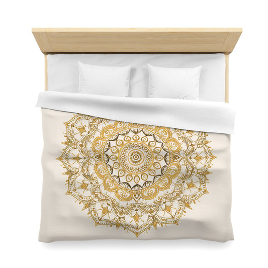 Golden Mandala Microfiber Duvet Cover