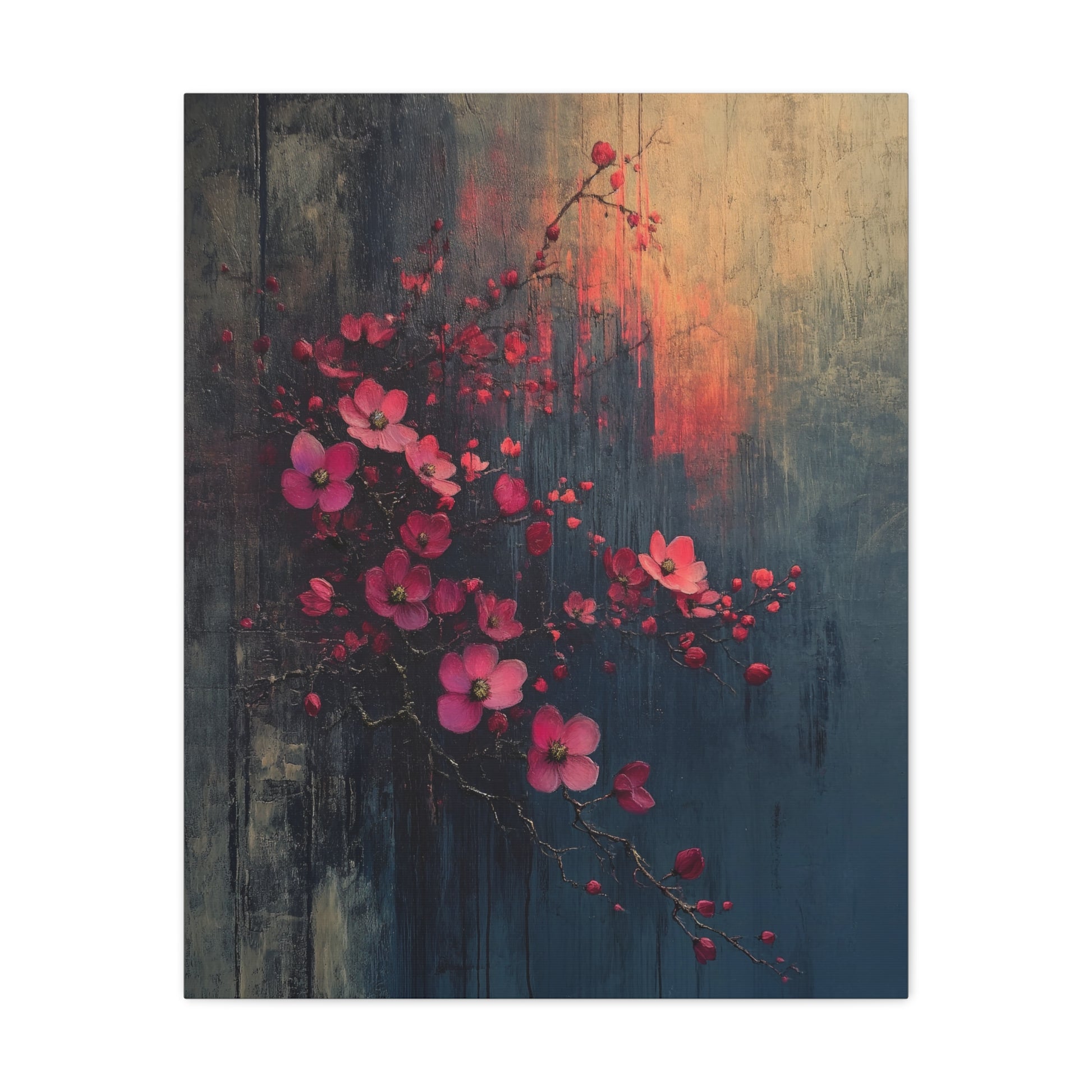 Twilight Bloom Resilience - Stretched Matte Canvas - Erdau Designs