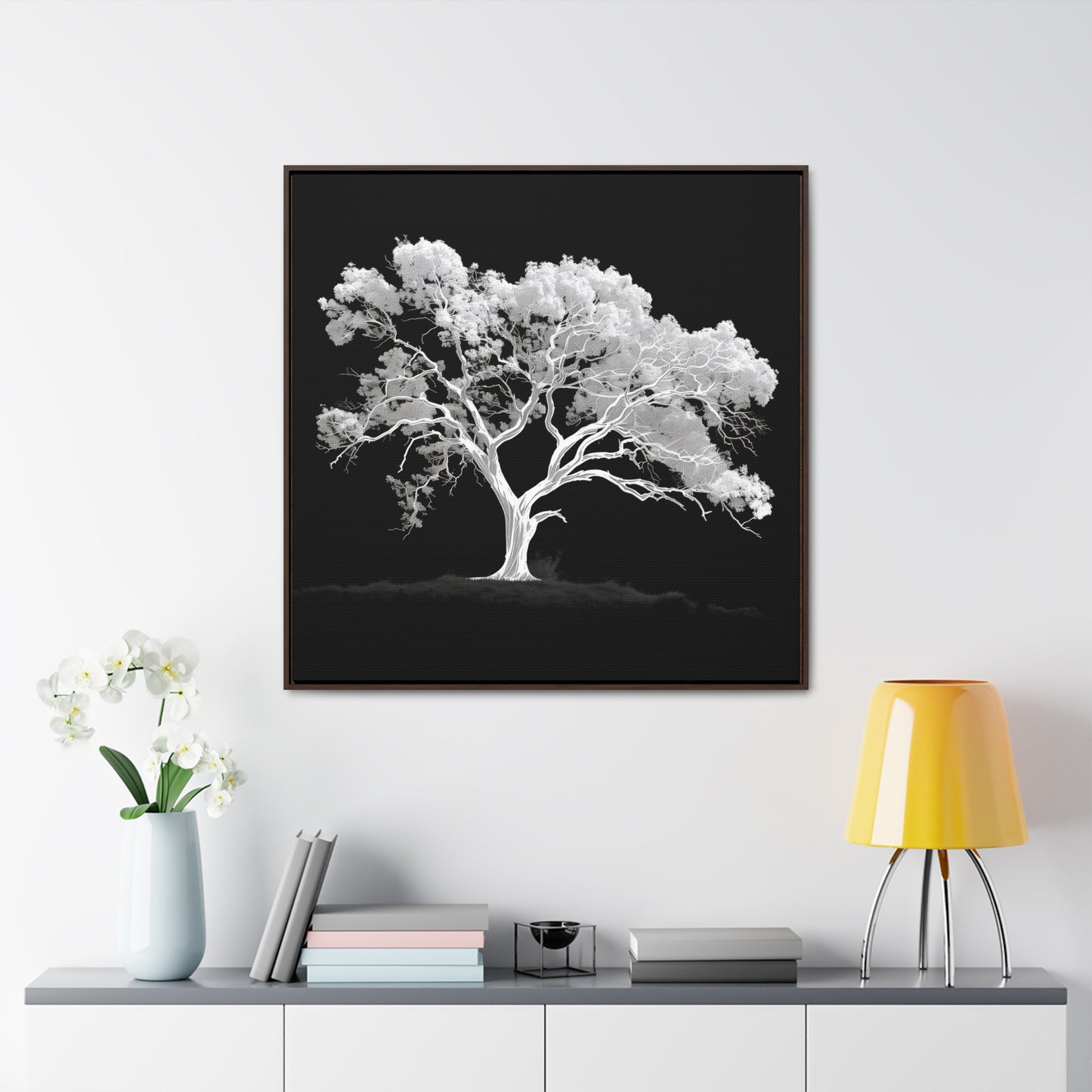 White Oak Tree Framed Gallery Canvas Wrap