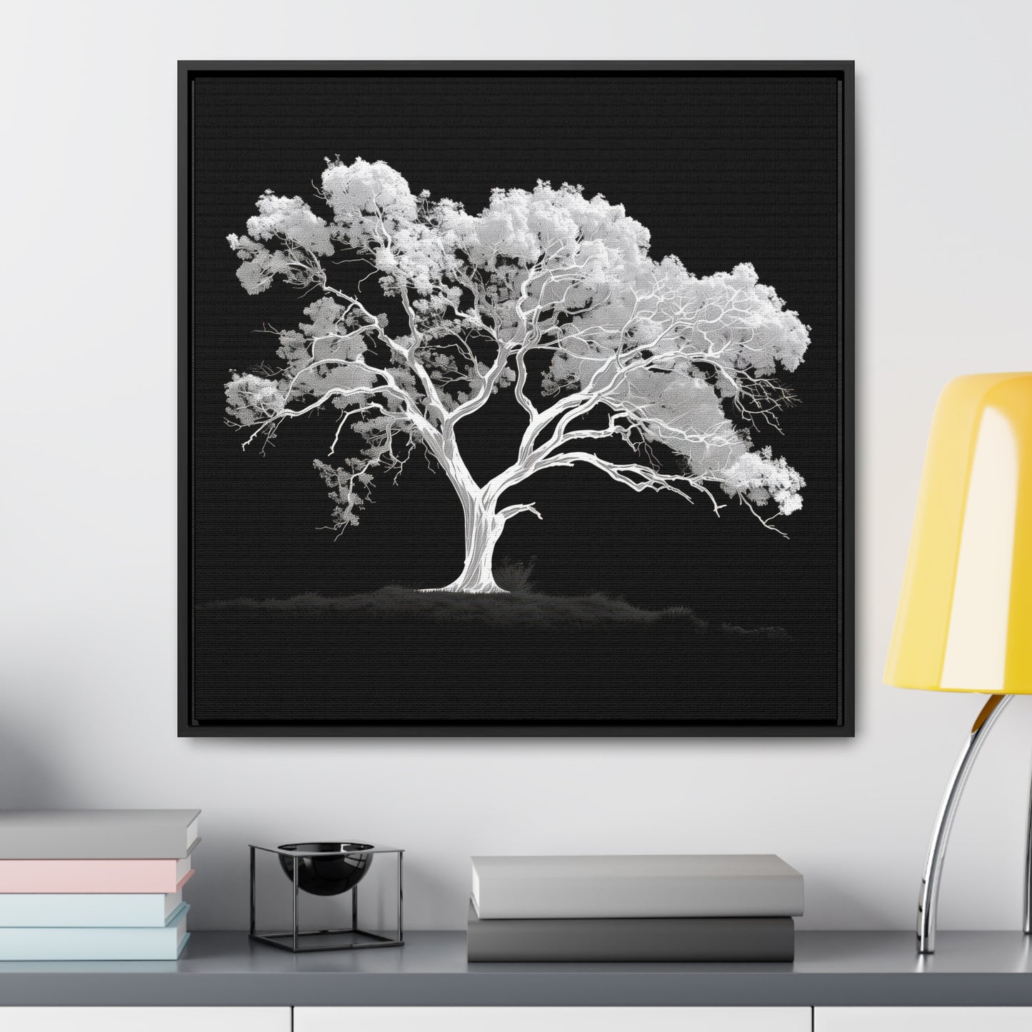 White Oak Tree Framed Gallery Canvas Wrap