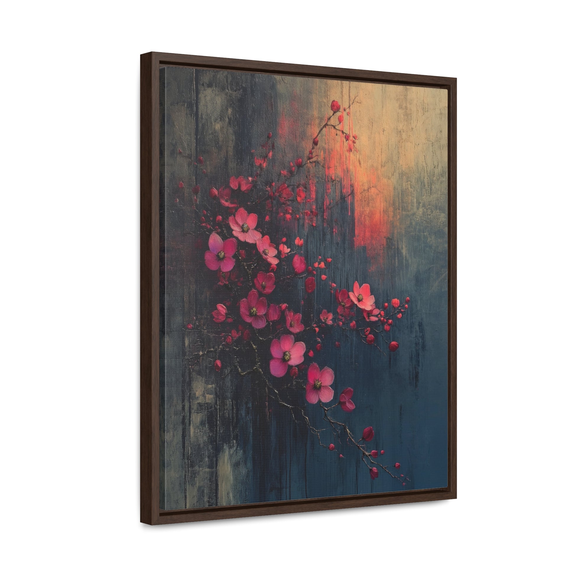 Twilight Bloom Resilience - Framed Gallery Canvas - Erdau Designs